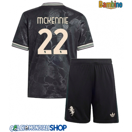 Maglie da calcio Juventus Weston McKennie #22 Terza Maglia Bambino 2025-26 Manica Corta + Pantaloni corti)